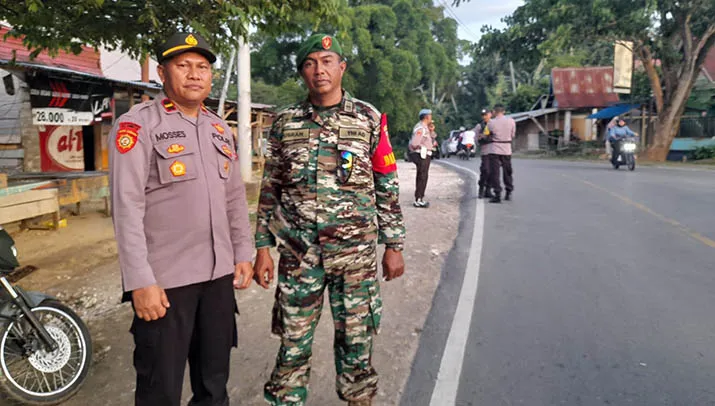 Jelang Pergantian Tahun, Polsek Watopute Amankan Jalur Masuk Kota Raha