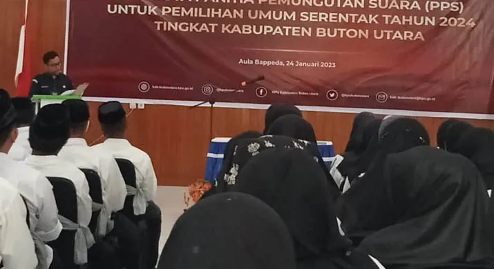 KPU Butur Lantik 270 Anggota PPS untuk Pemilu 2024