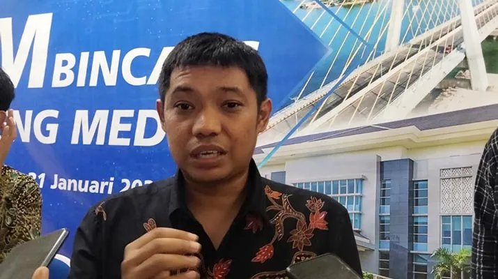Deputi Kepala Perwakilan BI Sultra Adik Afrinaldi saat kegiatan Bincang Bareng Media di Kendari, Selasa (31/1/2023). (Foto : Muh Ridwan Kadir