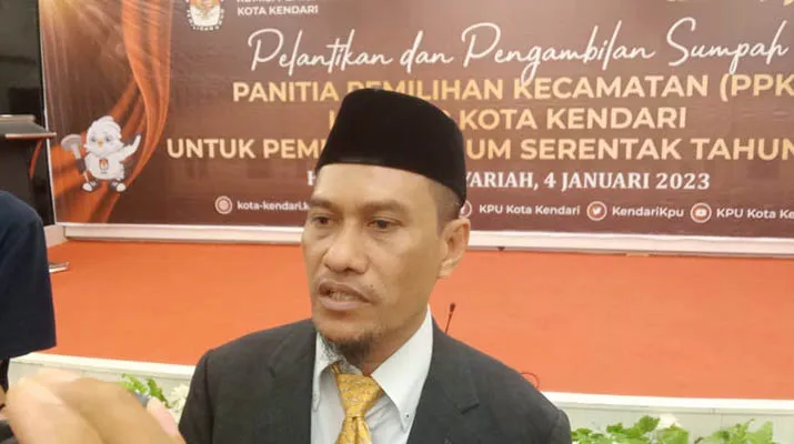 Ketua Komisi Pemilihan Umum (KPU) Kota Kendari, Jumwal Shaleh. Foto: Betyrudin/Detiksultra.com