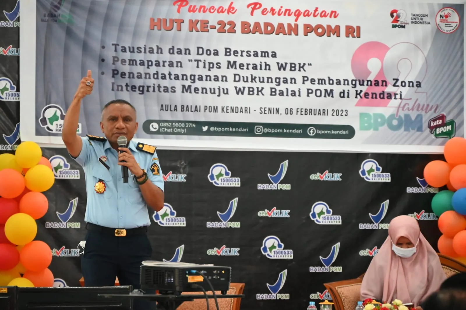 Kemenkumham Sultra Bagi Tips Raih WBK ke BPOM Kendari