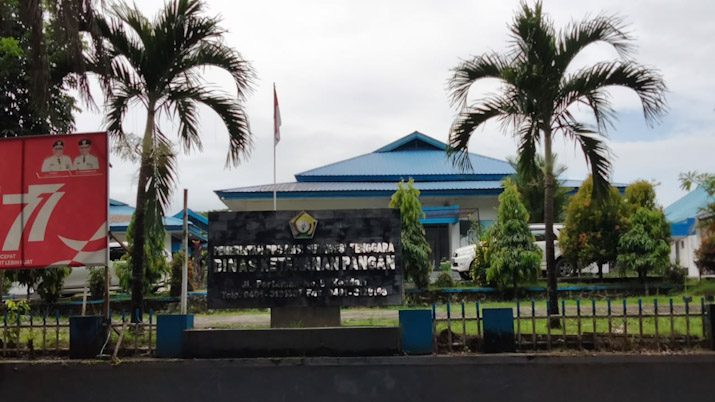 Ketgam : Kantor Dinas Ketahanan Pangan Sulawesi Tenggara (Sultra). Foto : Muh Ridwan Kadir/Detiksultra.com.