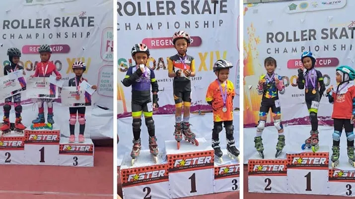 Atlet Perserosi Sultra Sabet 11 Medali di Kejuaraan Sepatu Roda Jawa Timur