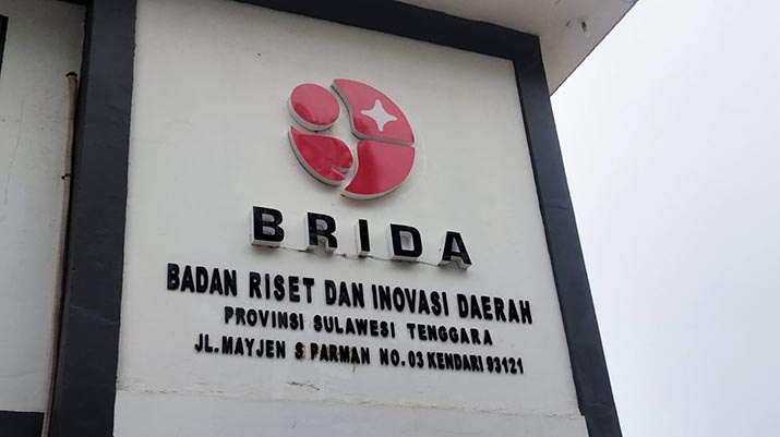 Kantor Badan Riset dan Inovasi Daerah (Brida) Sulawesi Tenggara (Sultra). Foto: Muh Ridwan Kadir/Detiksultra.com