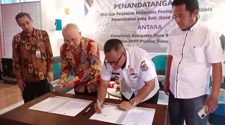 Pemkab Mubar dan Perwakilan BPKP Sultra Tandatangani MoU Tentang Tata Kelola Pemerintahan yang Baik