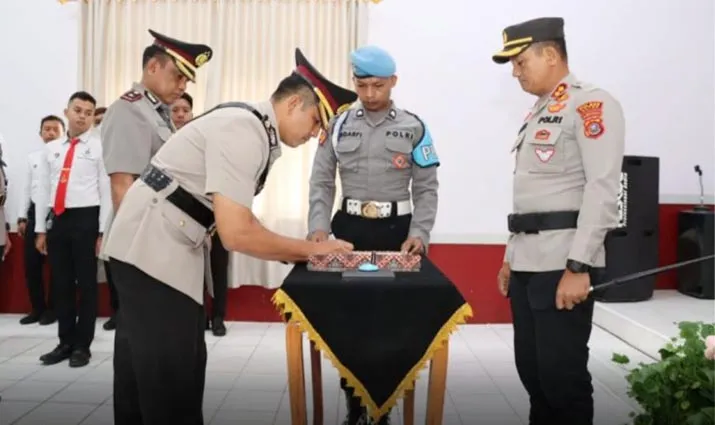 Kapolres Buton Pimpin Serah Terima Jabatan PJU Polres Buton