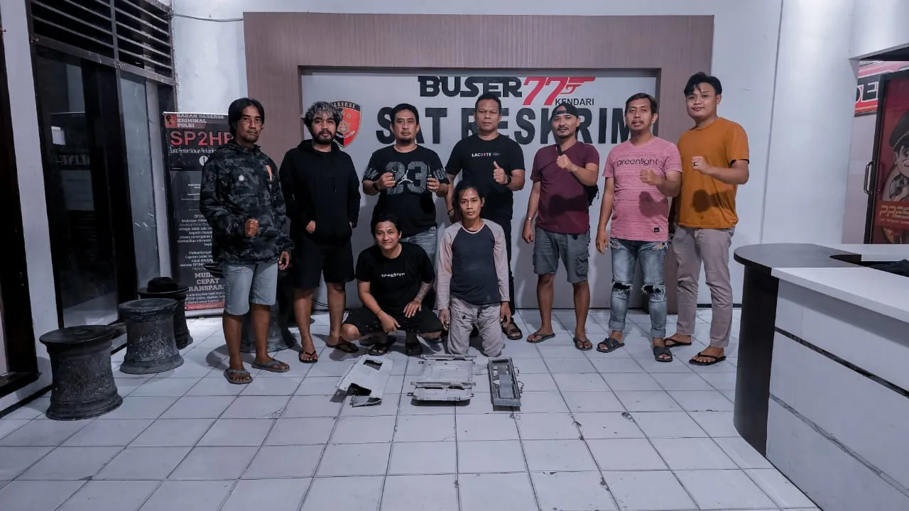 Spesialis Pembobol Mesin AC Dibekuk Tim Buser 77