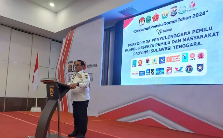 Ketgam: Pj Gubernur Andap Budhi Revianto. Foto: Muh Ridwan Kadir/Detiksultra.com