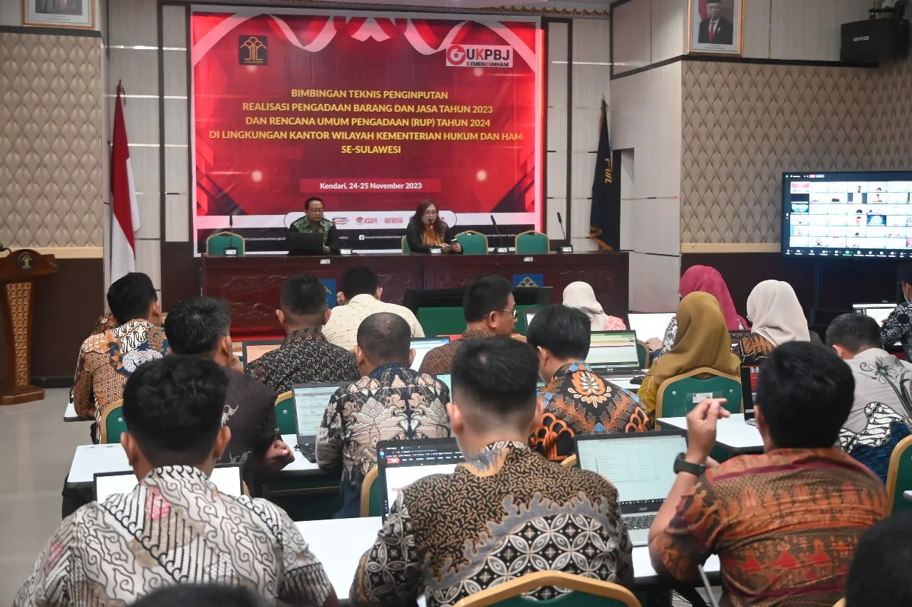 BMN Kemenkumham RI Lakukan Bimtek Pengadaan Barang dan Jasa 2023