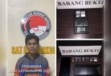 Polresta Kendari Amankan Pengedar Sabu di Sebuah Hotel