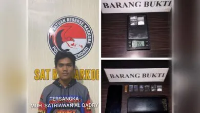 Polresta Kendari Amankan Pengedar Sabu di Sebuah Hotel