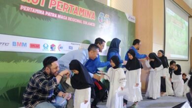 Gelar Syukuran di HUT ke 66, Pertamina Patar Niaga Regional Sulawesi Beri Santunan Anak Yatim