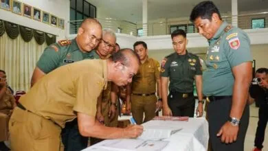 4 Kepala Daerah di Wilayah Kepton Tanda Tangani NPHD Bersama Danrem 143/HO