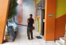 Kurangi Wabah DBD di Kota Kendari, FPRB Sultra Lakukan Fogging di Dua Sekolah