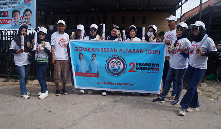 Sosialisasi Pilpres Sekali Putaran, Relawan GSP Ajak Masyarakat Sultra Pilih Prabowo-Gibran