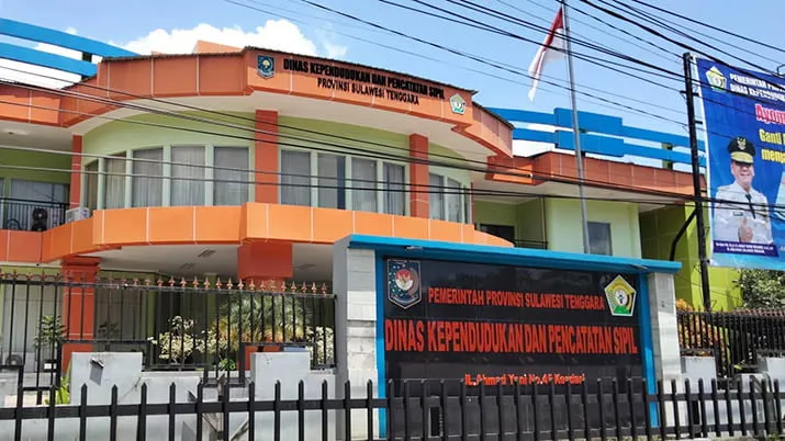 Kantor Dukcapil Sultra. Foto: Muh Ridwan Kadir/Detiksultra.com