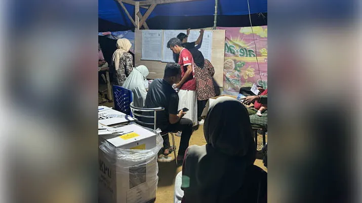 Penghitungan Suara di Kota Kendari Tembus Pagi