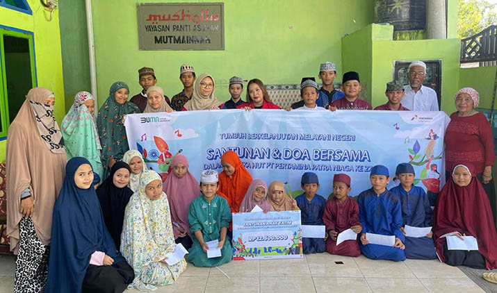 Pertamina Patra Niaga Sulawesi Santuni Anak Yatim di Momen HUT ke-27