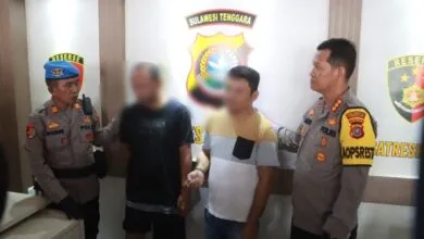 Dua Pencuri Diamankan Kepolisian Kendari Usai Gasak Barang dalam Mobil Korban