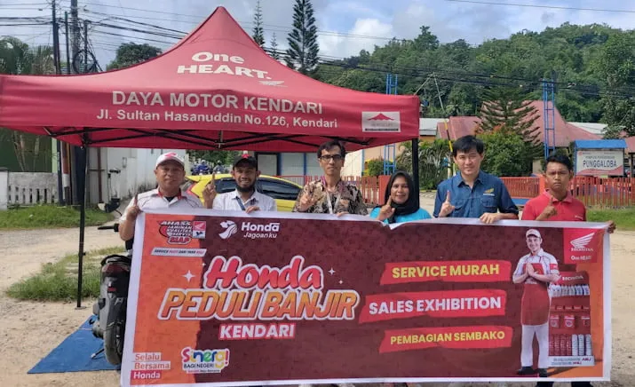 Peduli Bencana Banjir, Astra Motor Honda Hadir Beri Kunjungan Service