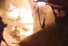 Tiga Kios di Pasar Laino Muna Ludes Terbakar