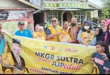 AJP Sambangi Korban Terdampak Banjir di Kendari dan Beri Bantuan Sembako