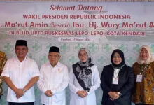 Wapres Ma'ruf Amin Tinjau Penanganan Stunting di Puskesmas Lepo-Lepo Kendari