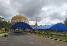 Masjid Agung Al Munajad Raha. Foto: Mukhtar Kamal/Detiksultra.com