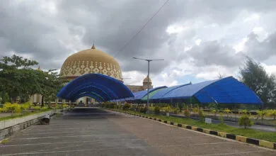 Masjid Agung Al Munajad Raha. Foto: Mukhtar Kamal/Detiksultra.com
