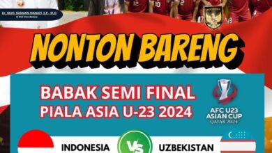 Pj Wali Kota Baubau Gelar Nobar Semifinal Piala Asia U-23
