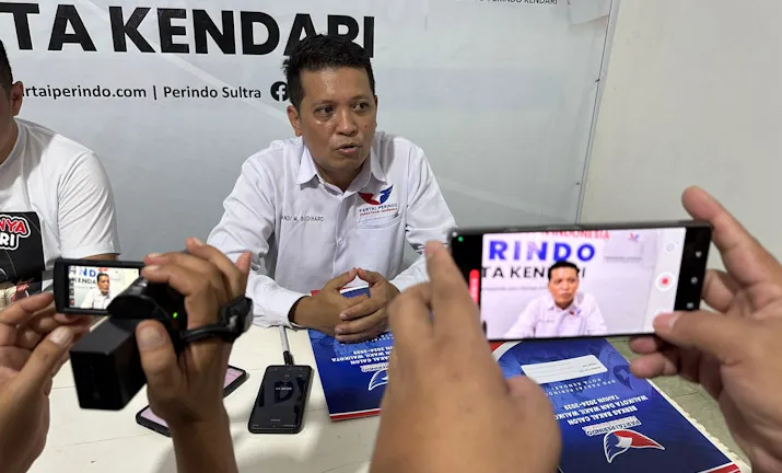 Ketua Tim Penjaringan Balon Wali Kota DPC Partai Perindo Kota Kendari, Andi. M Budihard. Foto: Sunarto/Detiksultra.com