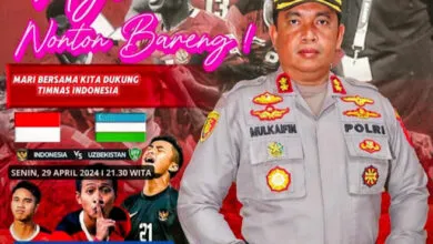 Dukung Timnas, Polres Muna Gelar Nobar Semifinal Piala Asia U-23