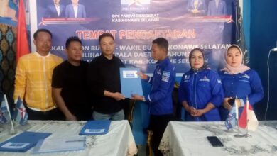 Irham Kalenggo Daftar Calon Bupati ke DPC Demokrat Konsel