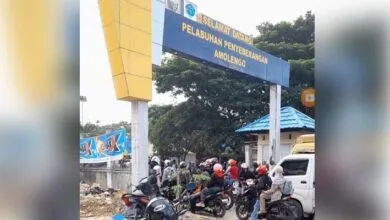 Arus Mudik H-3 Lebaran di Pelabuhan Amolengo, Antrean Kendaraan hingga ke Jalan Raya