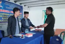 Muhammad Amsar Resmi Kembalikan Formulir Pendaftaran Balon Bupati Muna Barat di Partai Nasdem