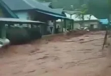 Sungai Meluap, Dua Dusun di Desa Sangi-Sangi Terendam Banjir Campur Lumpur Tanah Merah