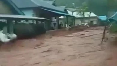 Sungai Meluap, Dua Dusun di Desa Sangi-Sangi Terendam Banjir Campur Lumpur Tanah Merah