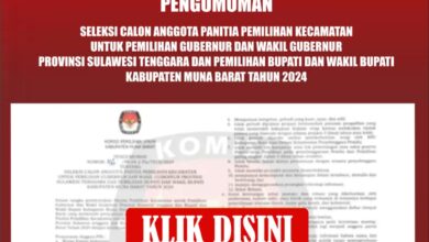 Seleksi Calon Anggota Panitia Pemilihan Kecamatan untuk Pemilihan Gubernur dan Wakil Gubernur Provinsi Sulawesi Tenggara dan Pemilihan Bupati dan Wakil Bupati Kabupaten Muna Barat Tahun 2024