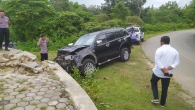 Diduga Ngantuk, Pengendara Mobil Pajero Tabrak Pemotor di Mubar, Korban Dilarikan ke Rumah Sakit