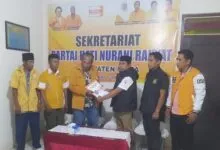Rajiun Tumada Resmi Daftar ke Hanura sebagai Bakal Calon Bupati Muna