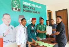 Balon Bupati Muna Barat La Ode Darwin Resmi Mendaftar di PKB