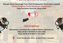 Bawaslu Muna Buka Seleksi Panwascam Pilkada, Ini Persyaratannya