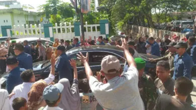 Momen Presiden Jokowi Bagi-Bagi Kaos saat Kunjungan di Muna