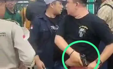 Pendemo di Kantor PT Antam UPBN Konut di Kendari Diduga Ditodongkan Pistol Air Gun