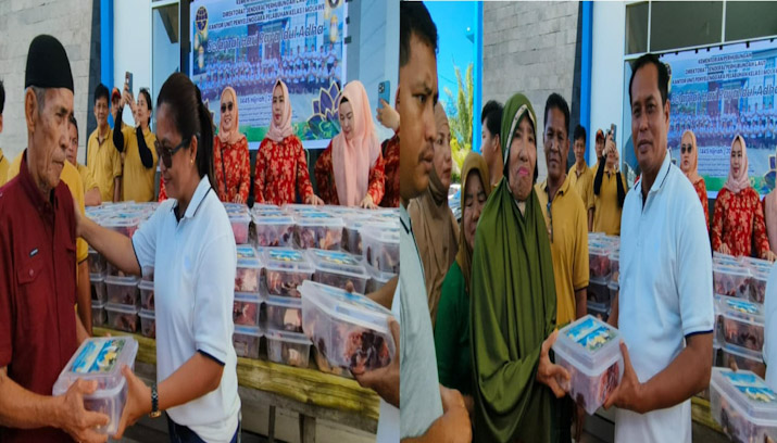 Tebar Kebahagiaan, KUPP Molawe Bagikan Daging Kurban ke Masyarakat dan Staf