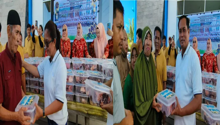 Tebar Kebahagiaan, KUPP Molawe Bagikan Daging Kurban ke Masyarakat dan Staf