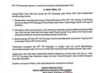 Terima Surat Tugas Tunggal dari PDI-P, Ishak Ismail Kian Serius Tatap Pilwali Kendari