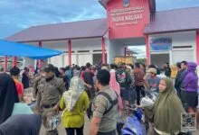 Pedagang Pasar Malaha Mulai Pindah ke Lokasi yang Baru