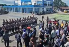 Polresta Kendari Simulasi Pengamanan Pilwali 2024