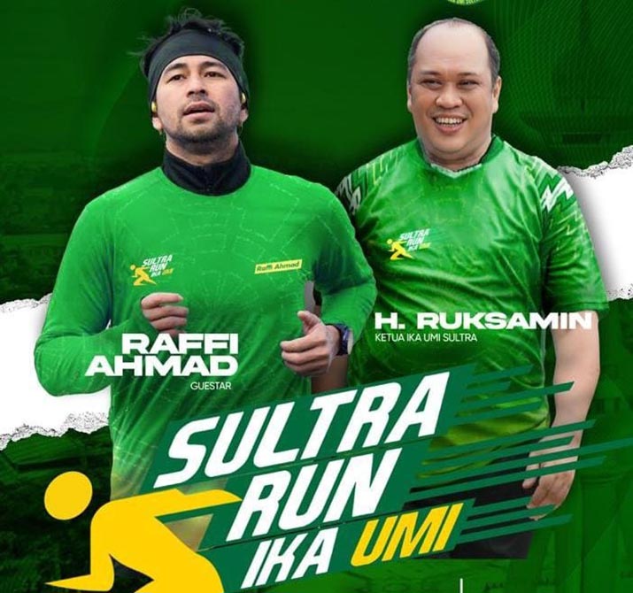 Pendaftaran Offline Sultra Run Bersama Ruksamin dan Raffi Ahmad Dibuka 27 Juli 2024